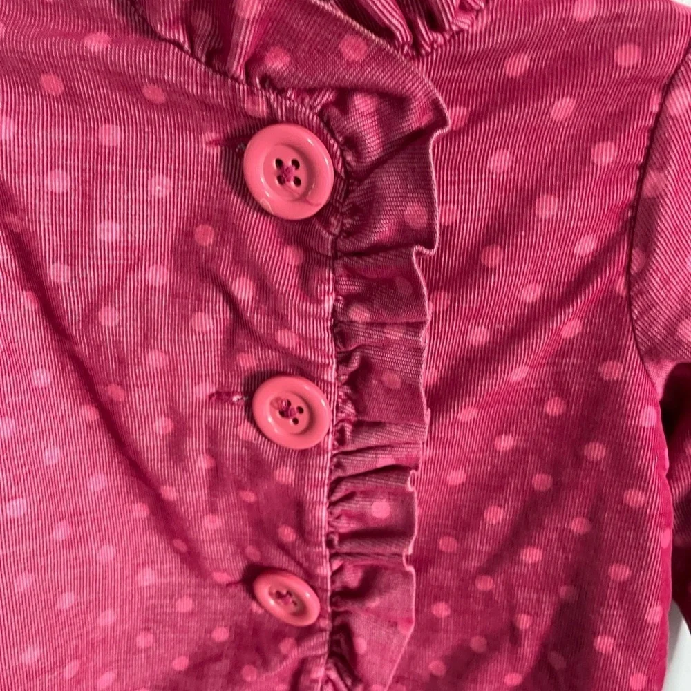 OshKosh B'gosh Pink, corduroy polka dot jacket w/big buttons size 3T